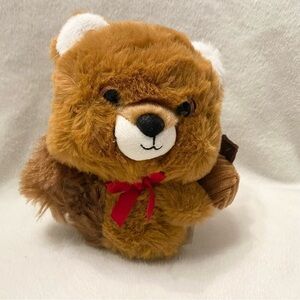 Mini Squirrel Plush Tan Brown Stuffed Animal Sitting Nuts About You Toy